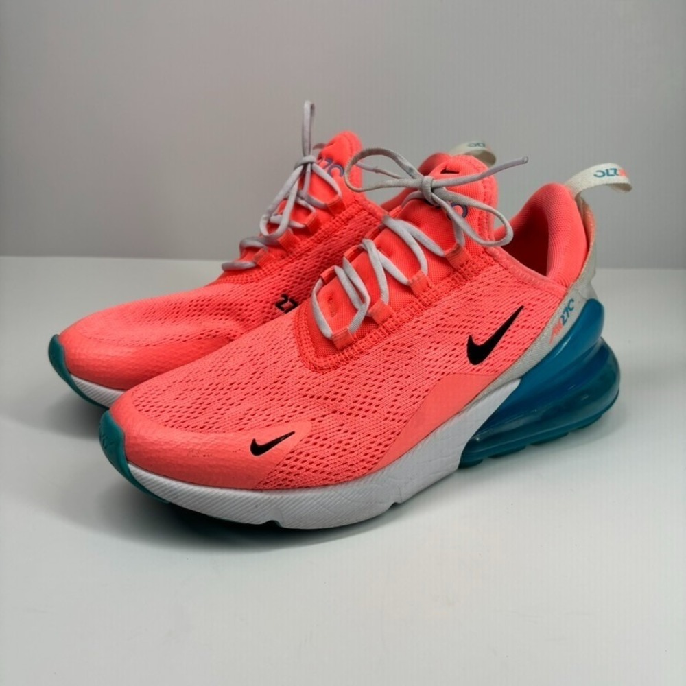 Nike Women's Air Max 270 Bright Coral with Teal Accents